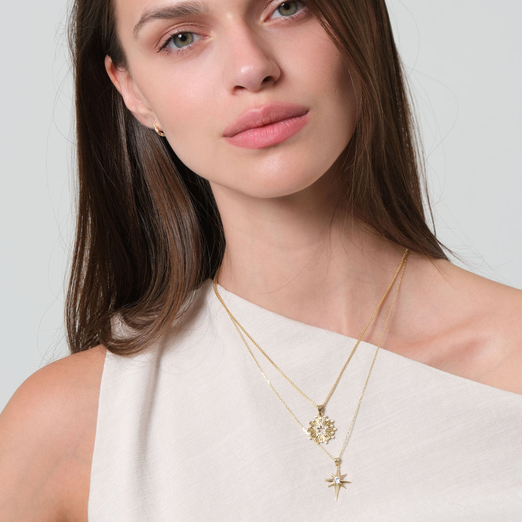 North Star Charm Pendant Gold