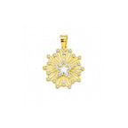 Sparkling Sun Star Pendant Solid Gold