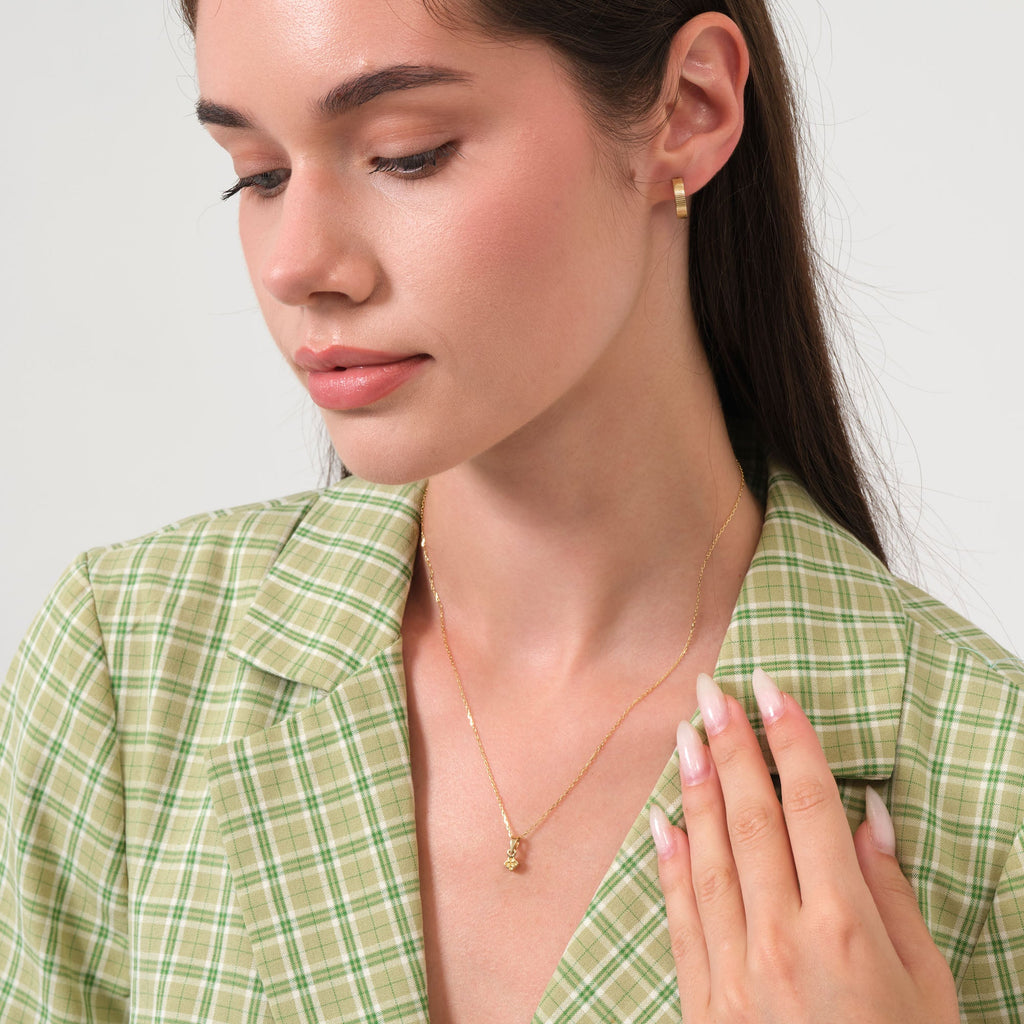 Mini Dice Pendant Solid Gold