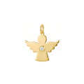 Lucky Angel Solitaire Pendant Solid Gold