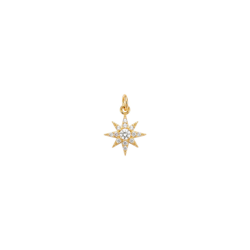 North Star Charm Solid Gold