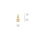 Lock Charm Solid Gold