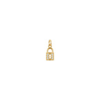 Lock Charm Solid Gold