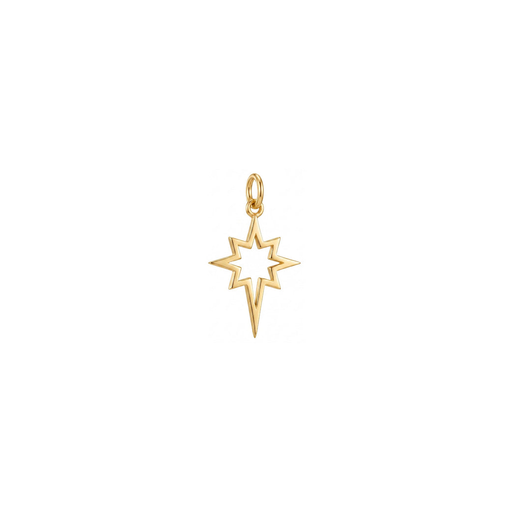 North Star Charm Solid Gold