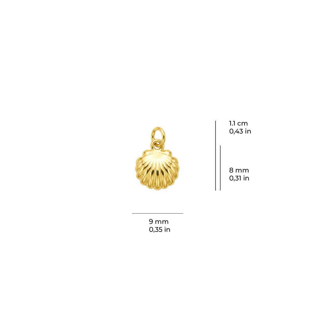 Seashell Charm Solid Gold