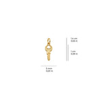 Mini Key Charm Solid Gold
