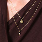 Mini Key Charm Solid Gold