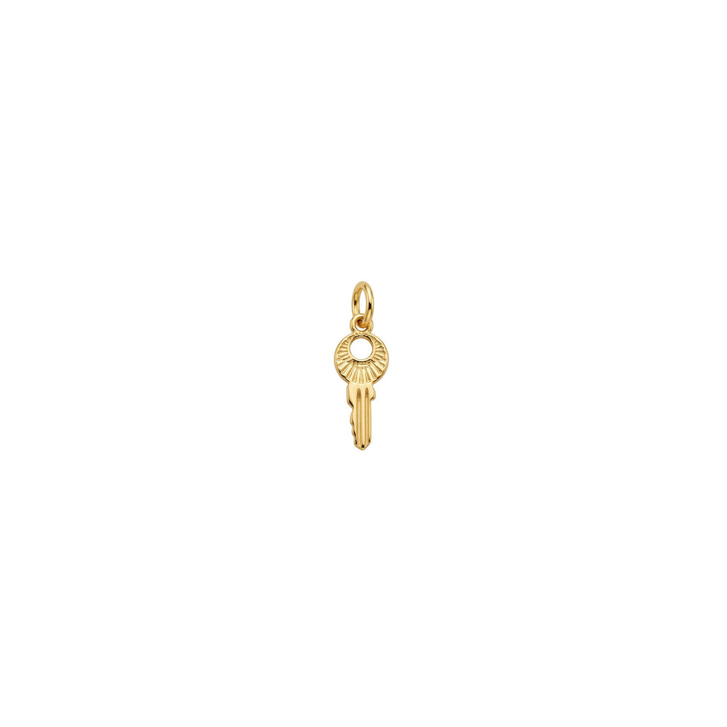 Mini Key Charm Solid Gold