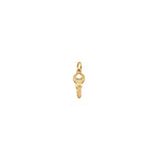 Mini Key Charm Solid Gold