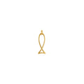 Minimal Fish Charm Solid Gold
