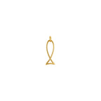 Minimal Fish Charm Solid Gold