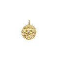 Evil Eye Medallion Pendant Solid Gold