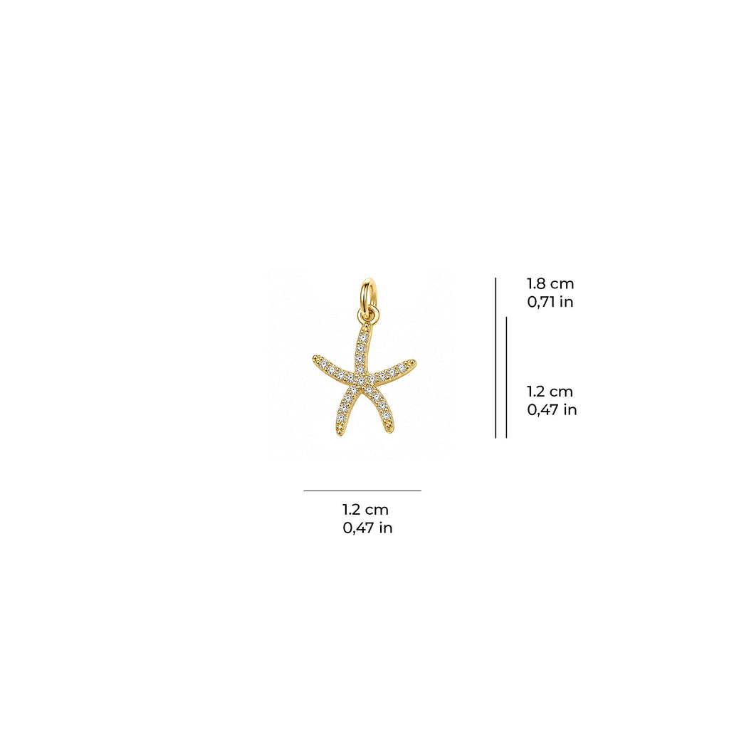 Starfish Charm Solid Gold