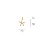 Starfish Charm Solid Gold