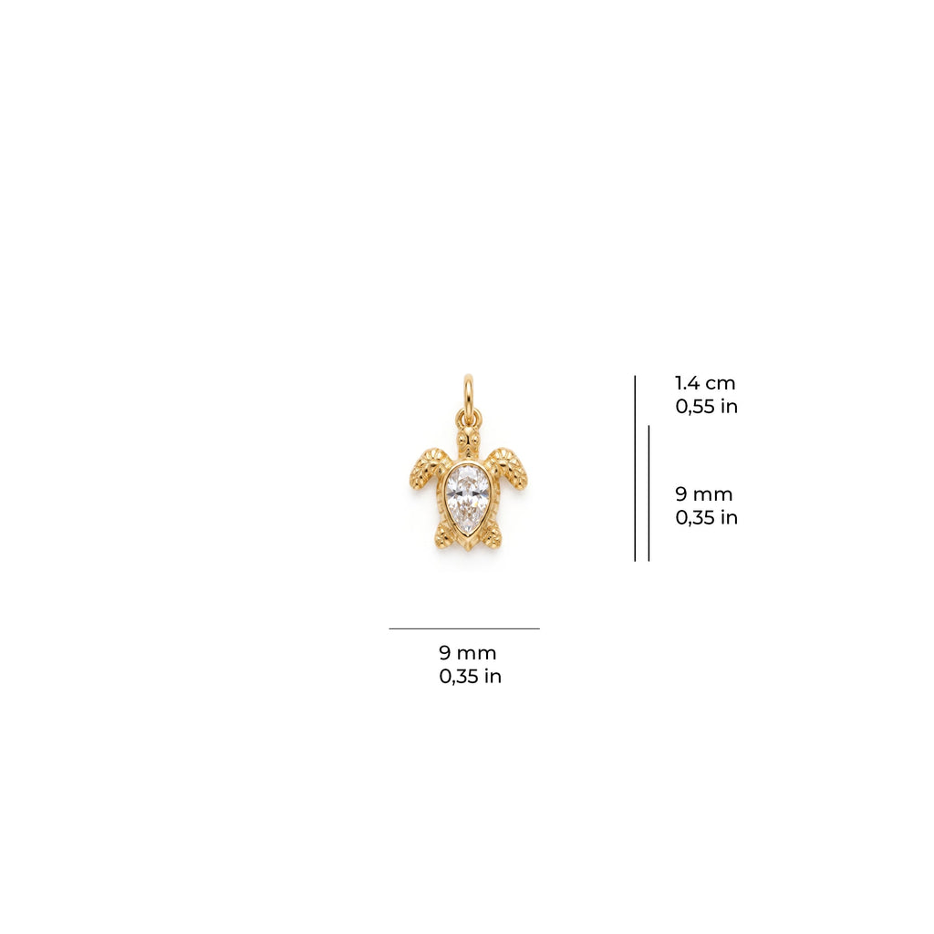 Turtle Charm Solid Gold