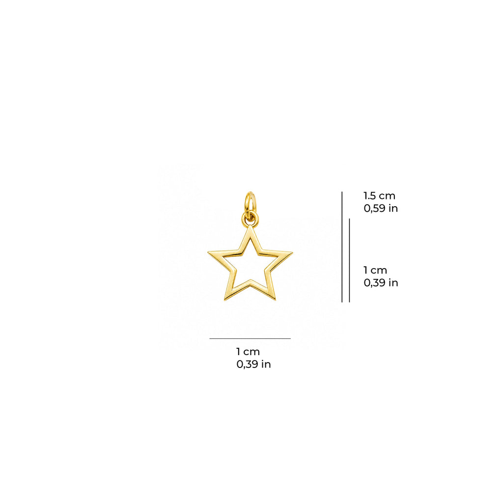 Minimal Star Charm Solid Gold