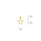 Minimal Star Charm Solid Gold